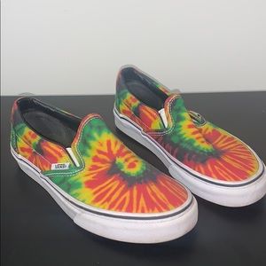 Slip on Tie Dye Vans ! Worn once. EUC